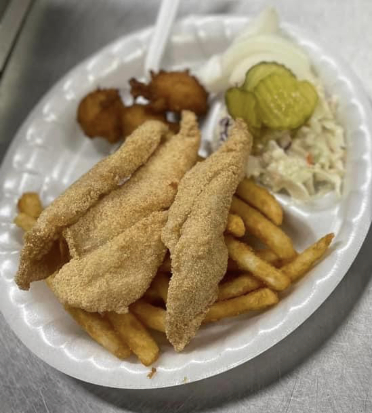 Southern fried fish dinner