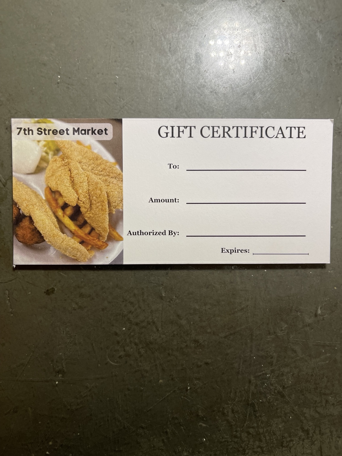 7th Street Market gift certificate